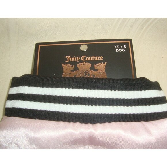 Juicy Couture Puffy Pink Rhinestone Dog Jacket Size XS / S NEW - Picture 3 of 5